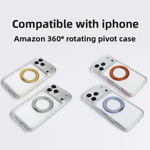 New Pivot Case iPhone 17 Pro Max Phone Case Compatible with Apple 16 PM Gear Stand Transparent Phone Case