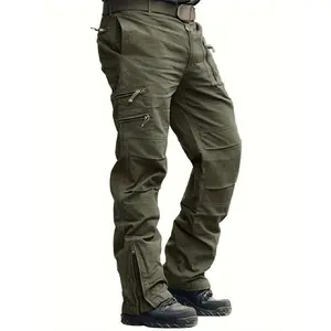 Men's long pants are wear-resistant and scratch resistant, suitable for outdoor hiking, camping, multi pocket freight work, daily commuting, seasonal work, team work, tear resistant