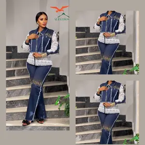 Turkey 2 Piece Outfit Set - Blue Soft Jeans and Top Matching Outfit, Ideal for Casual Wear Comfort Womenswear Comfortable Clothing Everyday Elegance Statement Style Suits