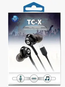TYPE C EARPHONES  W/ MIC Black
