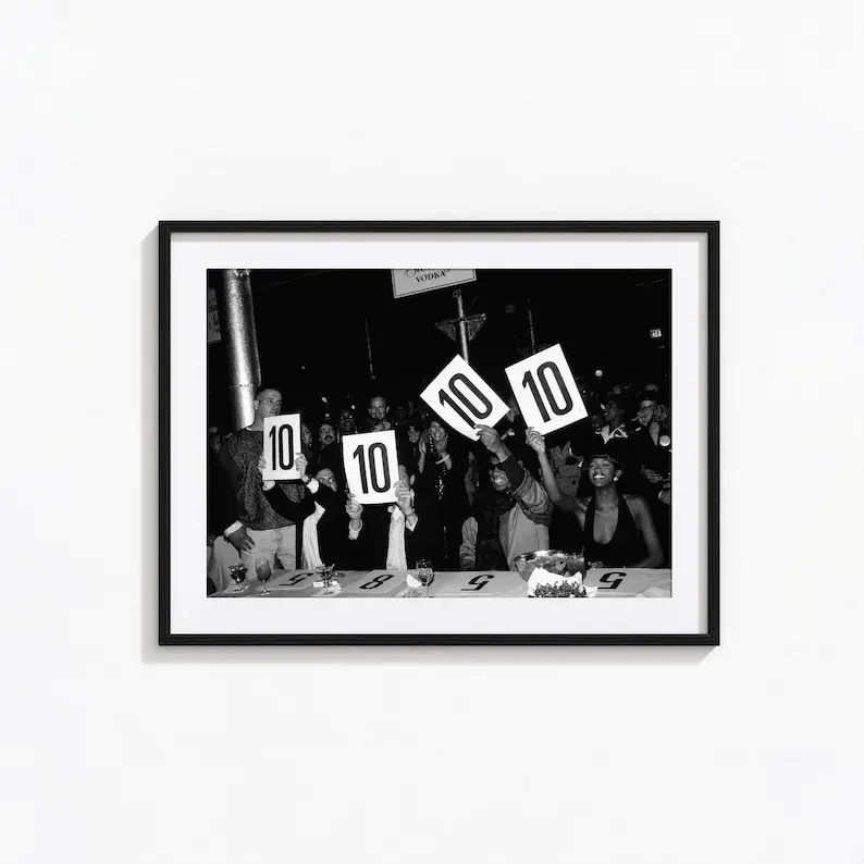 [Unframed Poster] 10 Out of 10 Print, Motivational Black and White Wall Art, Vintage Ballroom Judging Print, Photography Prints, Museum Quality Photo Print