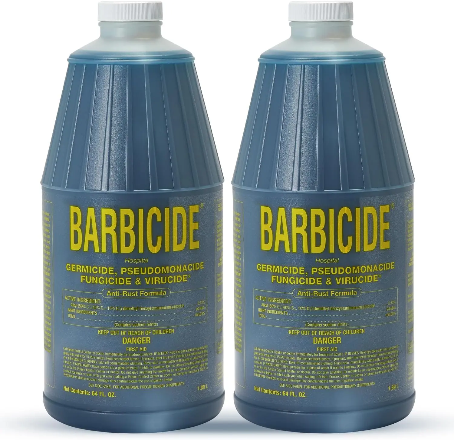 BARBICIDE Half Gallon Disinfectant Concentrate – 2 Pack | EPA-Registered, Hospital-Grade Germicide for Salons & Barbershops | Anti-Rust Solution for Shears, Combs & Professional Tools