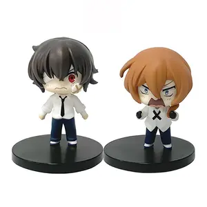 7cm Bungou Stray Dogs Anime Figure Kawaii Dazai Osamu Action Figure Cute Nakahara Chuuya Figurine PVC Collection Model Doll Toys