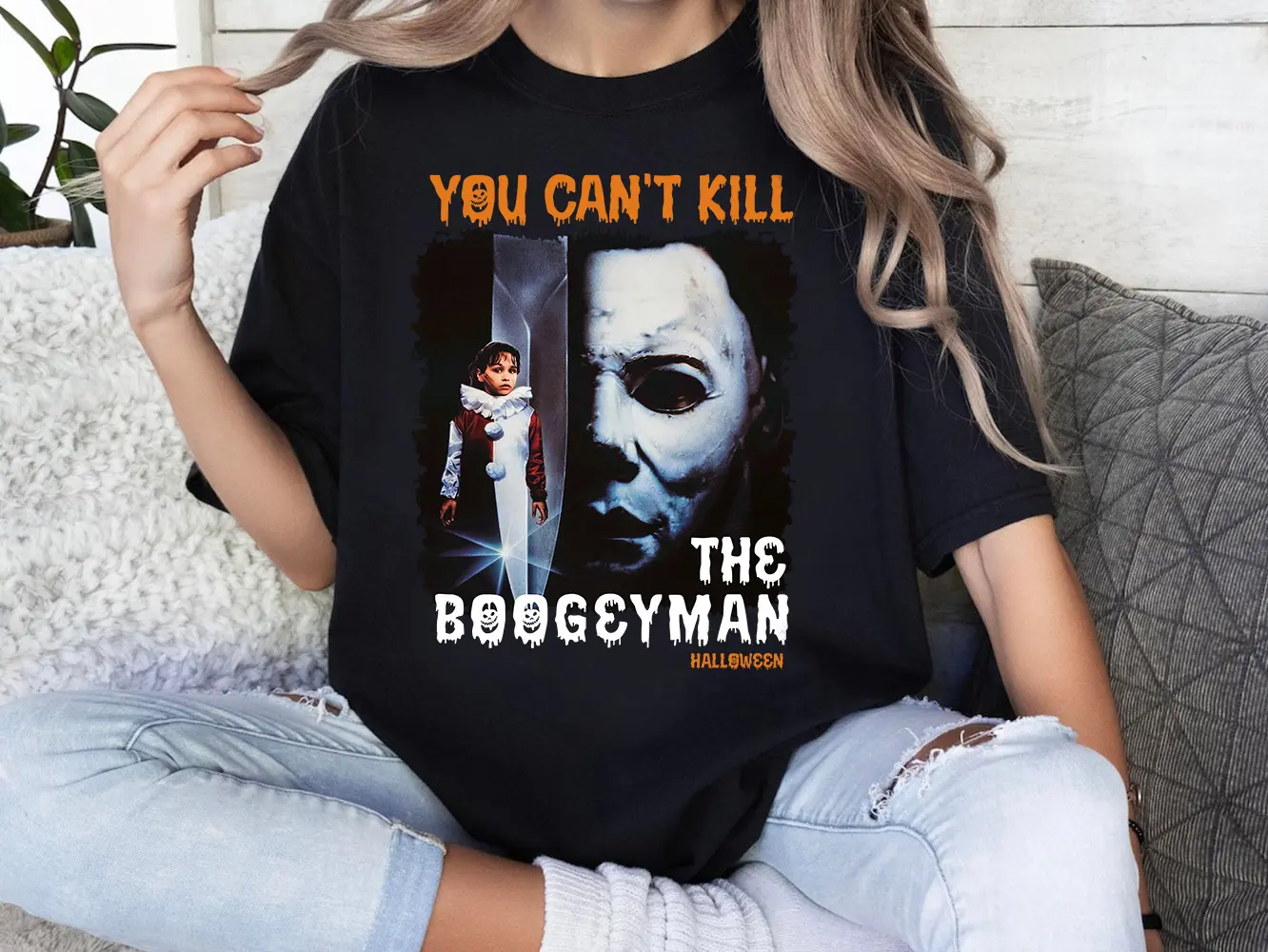You Can't Kill The Boogeyman Tee,  Horror Movies Tee, Halloween Character Shirt,  Halloween Costume 15076761