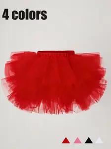 Girls' Six-Layer Sheer Puffy Skirt, Tiered Layer Skirt, Tutu, Perfect for Toddler and Child Dance Wear, Ideal for Play and Performance, Elegant Loose Fit