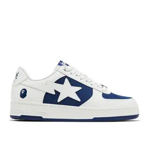 A Bathing Ape Bape Sta Low #6 White Navy