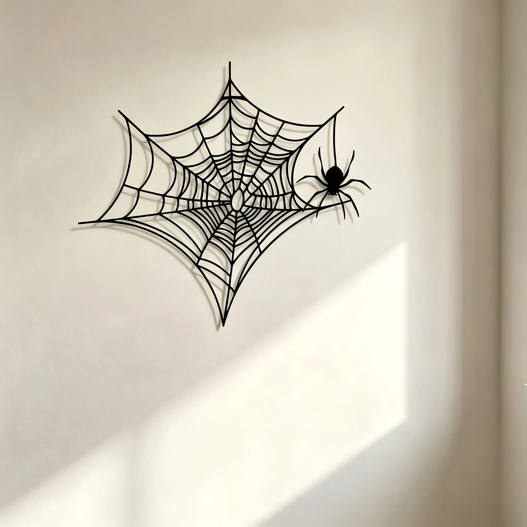 1-Piece PVC Hollow Outline Art Animal Pattern Spider Web Wall Decal Sticker - Easy-Remove Halloween Outdoor Decor, Back-of-Clothes Ornament, Garden Accent