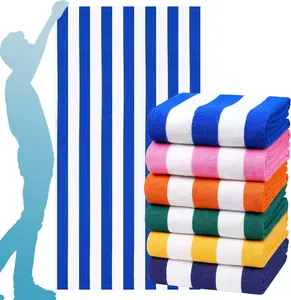 6 Packs Oversized 72X40 Inch Stripe Beach Towel Thin Terry Set Extra Large XL Big Clearance Accessories Essentials Soft Super Absorbent Pool Travel Bath Swim Camping Towels Bulk Men Women Adults Gift Genovega