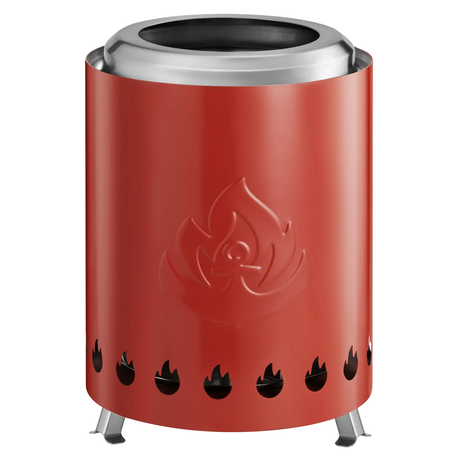 Stainless Steel Tabletop Fire Pit, Small Tabletop Fire Pit for Indoor Outdoor Use, Low Smoke and Safe, Pellets or Wood as Fuel, Suitable for Camping,