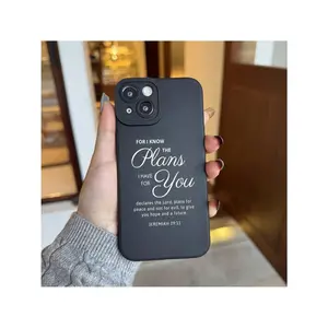 Aesthetic Phone Case Featuring Bible Verses, Designed For Iphone Models 16, 11, 15, 14, 13, And 12 Pro Max Plus. Ideal Birthday Gifts, This Black Protective Case Is A Thoughtful Christian Present For Women, Sisters, And Men.