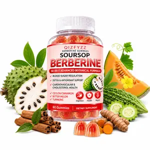 Berberine Gummies 1800mg, 14-in-1 Liposomal Berberine Complex 30:1 with Ceylon Cinnamon, Cayenne Pepper, Soursop & Superfoods, Vegan, Non-GMO, 60 Gummies