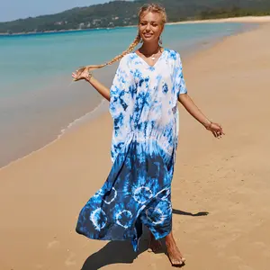 Printed Beach Cover-up Holiday Beach Dress Bikini Sun Protection Clothes Cover-up