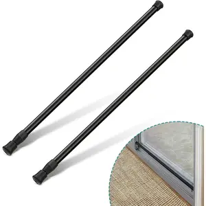 2 Pcs Window Security Bar, Door Bar Door Security Bar Window Safety Lock Bar with Tips, Suitable for Lengths of 15.7-27.5 Inch