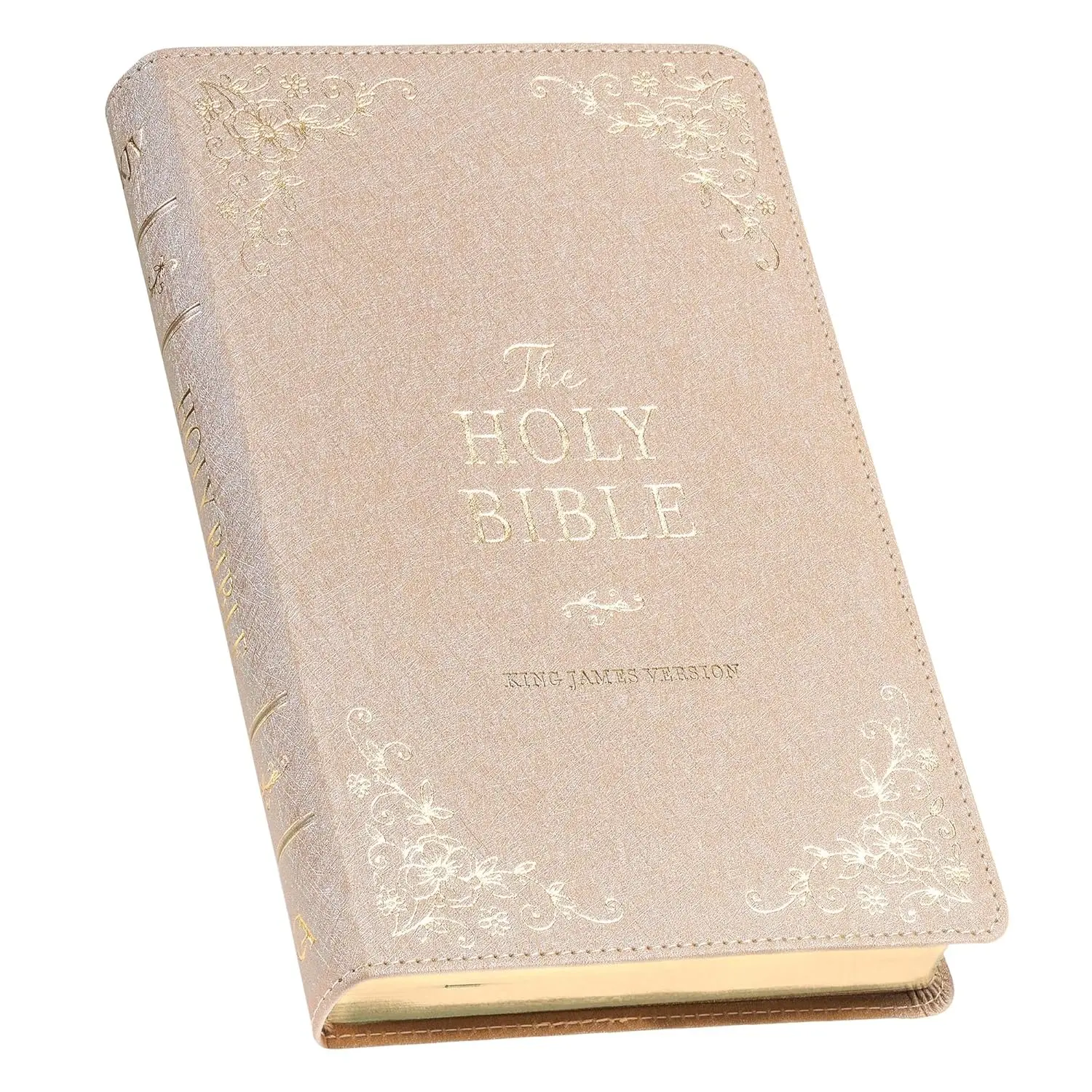 KJV Holy Bible, Standard Size Faux Leather Red Letter Edition Thumb Index, Ribbon Marker, King James Version, Pearlescent Taupe (KJV Deluxe Gift Editions) Imitation Leather – July 1, 2023
