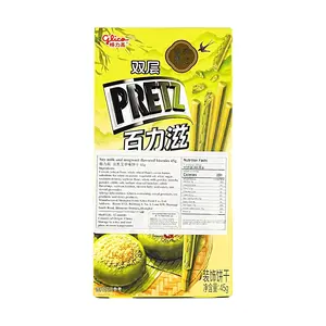 Glico CN Soy Milk & Mugwort Pretz Sticks - Spring Limited Edition 45g | Savory Japanese Snack Sticks