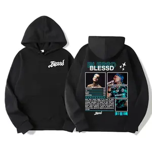 Rapper BLESSD BENDECIDO 2025 Tour Cover Hoodies Men Women Fashion Hip Hop Pop Music Street Sweatshirt Unisex Fleece Pullovers V6Z