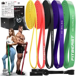 Resistance Bands Set, Pull Up Assist Bands for Strength , Powerlifting,  Toning, Yoga, Mobility Exercises, Rehabilitation, Full- Workout