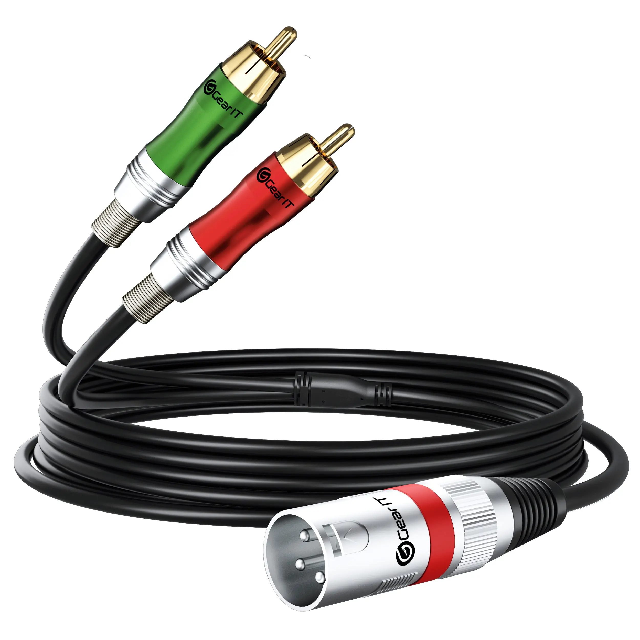 XLR Male to Dual RCA Male Y-Splitter Cable XLR Male to Dual RCA Male Y-Splitter Cable