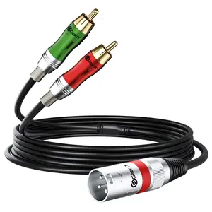 XLR Male to Dual RCA Male Y-Splitter Cable XLR Male to Dual RCA Male Y-Splitter Cable