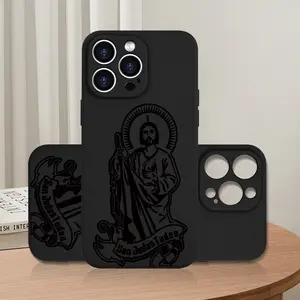 Shining Jesus Christ Pattern Case for iPhone 16 15 14 Pro Max 13 12 11 XR XS Plus Shockproof Full Camera Protection Durable slim Silicone Cover