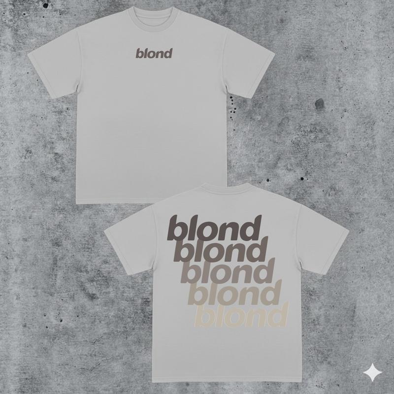 Vintage Frank Ocean Blonde Sand T-Shirt - Minimalist Blond Gradient Graphic Tee - Vintage Aesthetic Music Merch - Retro Sand Oversized Streetwear Shirt