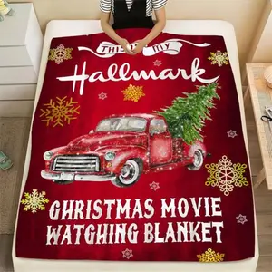 Christmas Car Pattern Blanket,  Count Soft Comfortable Throw Blanket, Warm Napping Blanket for Home Office Travel Camping Dormitory,  Hallmark Comfy Blanket Applies to Super soft  decorative sofa/sofa/bedroom birthday and Christmas gifts