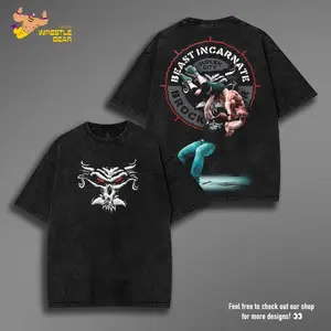 WWE BROCK LESNAR NEW TEE, Wrestling Tee, WWE Tee, Wrestling Gift, Sports Shirt, Workout T-shirt, Gift for Him Gift For Her Hoodie Sweatshirts Classic Cotton Fabric Menswear