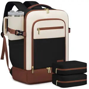 LOVEVOOK Travel Backpack for Women with Shoes Compartment,40L Personal Item Travel Bag Flight Approved Carry On Backpack with 2 Packing Cubes,Large Casual Weekender Luggage Daypack.