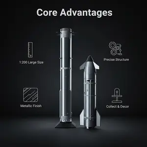Heavy Spacex Starship Model, 3D Printed Large Scale Spacecraft Display, Sci-Fi Tech Gift, Space Enthusiast Collectible, Futuristic Design