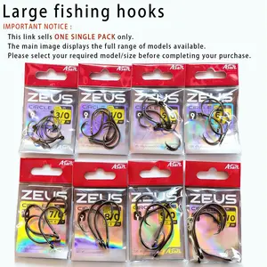 Circle Fish Hook for Saltwater Sea Fishing, Ring Eye Design, Specifications 3/0-10/0, Durable and Reliable Fishing Gear, Fishing Hooks