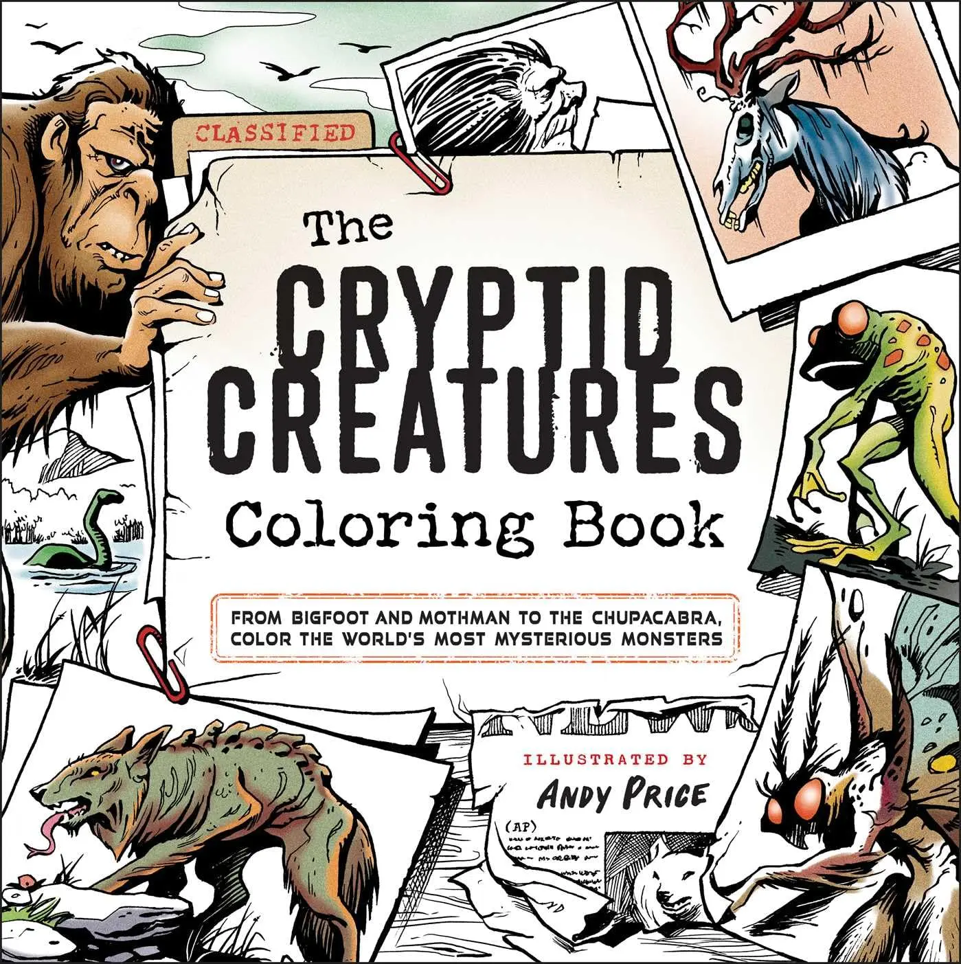 The Cryptid Creatures Coloring Book: From Bigfoot and Mothman to the Chupacabra, Color the World's Most Mysterious Monsters, Paperback – Coloring Book, August 6, 2024