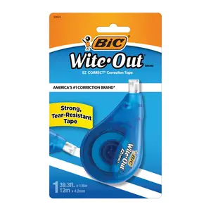 BIC Wite-Out EZ Correct Correction Tape – 39.3 ft, White | 1 Pack