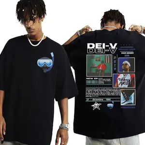 Rapper Dei V David Gerardo 2025 Tour Graphic T-shirts Men Women High Quality Cotton T Shirt Fashion Hip Hop Tee Shirt Streetwear A57
