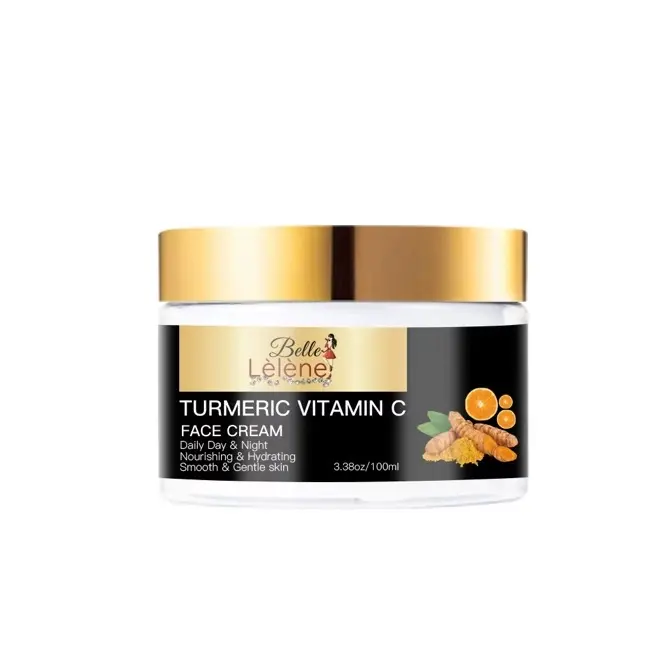 Turmeric Vitamin C Brightening Moisturizer, Lightweight Nourishing Hydrating Skincare Face Cream