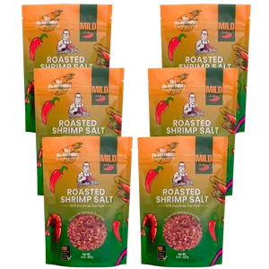 PREMIUM Roasted Shrimp Salt - 6 PACK MILD Starter Gift Set