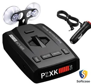 Premium Radar Detector for Cars, Extra Long Range Radar & Laser Detector Up to 1,100 Yards, X/K/Ka/KU/ST/CT Band Detection, DSP False Alert Filtering, Voice Alerts, RDD Stealth Technology, City/Highway Modes, Automobile Tracker, GPS Tracker Trucks Cars