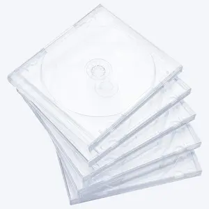 10.4 mm Standard Single Clear CD Jewel Case with Assembled Clear Tray, 10 Pack