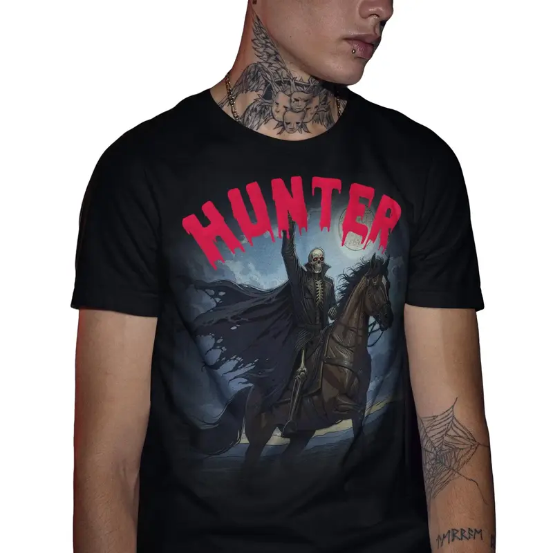 Hunter Tee - Soft Cotton Shirt with Unique Hunter Graphic Design for Trendy and Comfortable Wear