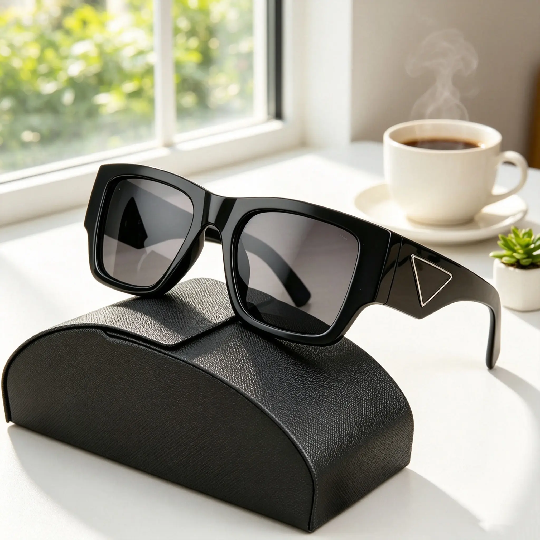 Retro Square Sunglasses - Unisex UV400 Lens Protective Classic Frame with Letter Decor, Lightweight Fashion Shades, Ideal Family Birthday Gift
