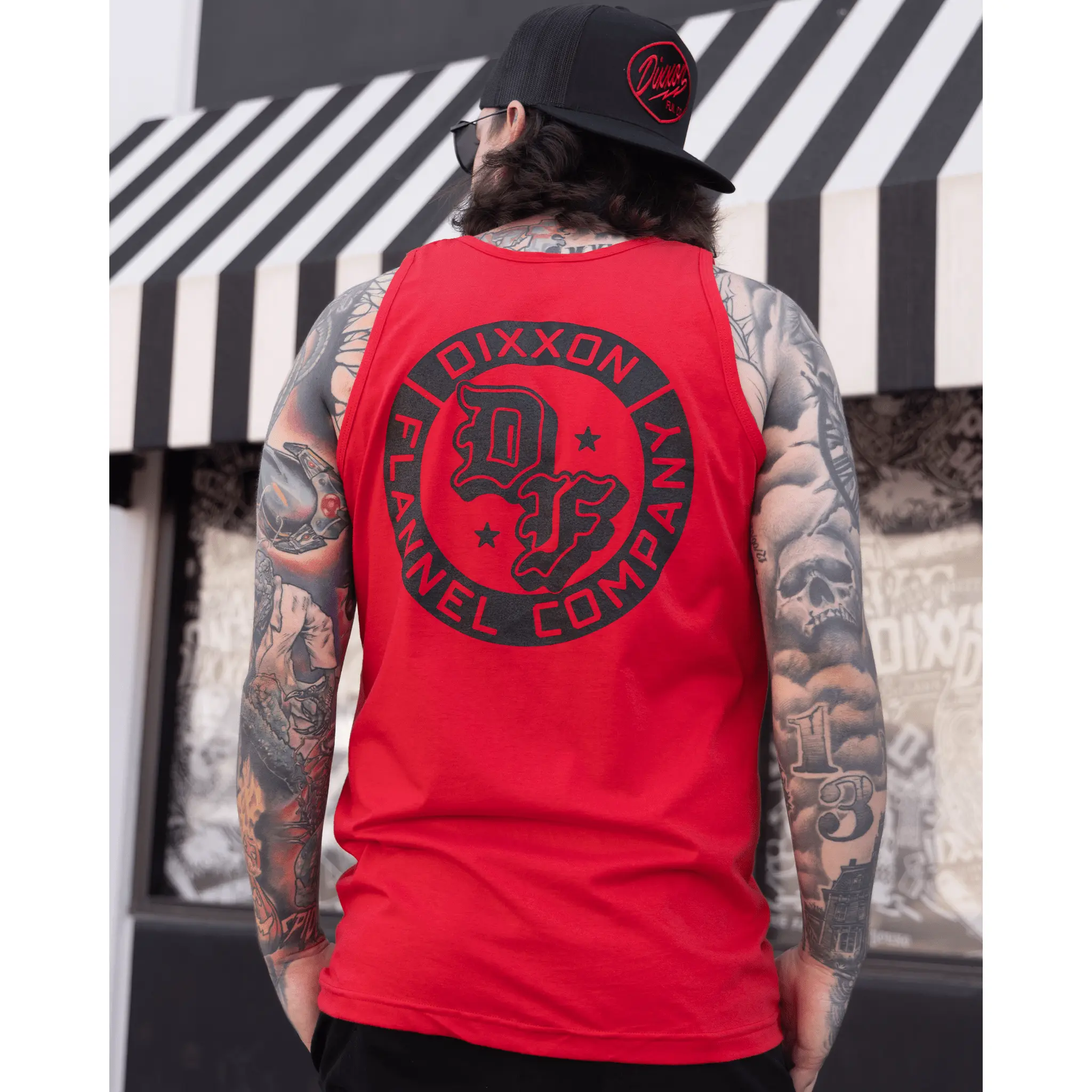Black Stars Tank - Red