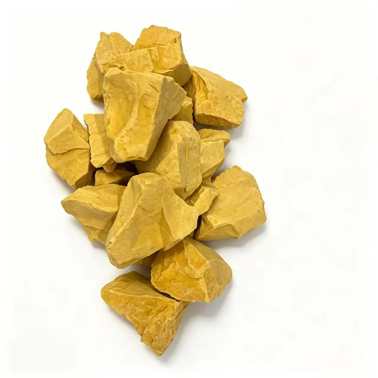 Natural Kaolin & Golden Clay Block | Food & Cosmetic Grade | Mildly Sticky Texture | 7oz (200g) | Satisfying Stress Relief Clay