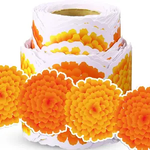 32.8 ft Day of The Dead Bulletin Borders Decoration Marigold Flowers Bulletin Border Office Scalloped Trim for School Fiesta National Wedding Party Decoration