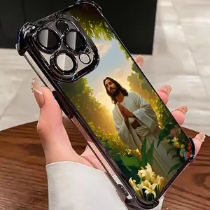 Multi-color Protective Jesus Pray Pattern Mobile Phone Case for iPhone 16 15 14 13 12 11 Pro Max Plus Luxury Shockproof Silicone Protection Cellphone Cover