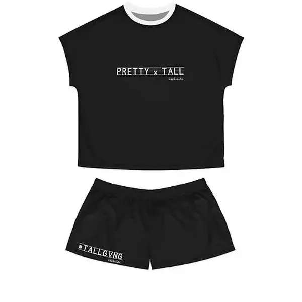 Pretty x Tall #TALLGVNG Women's Short Pajama Set Nightwear Womenswear Loungewear Pjs