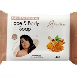 Turmeric Cleanser Soap for Face & Body, Body Care Cosmetic with Gentle Cleansing, Hydrating Smooth & Fresh Skin Benefits + Quick-Absorbing Strawberry Elasti-Cream Moisturizing Formula