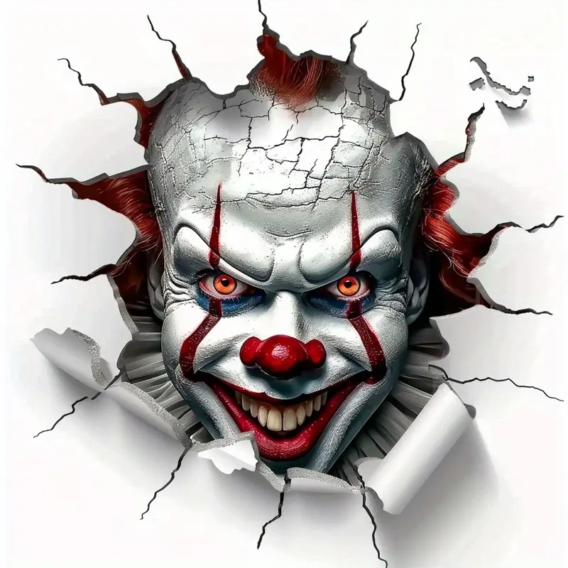 2PCS Festive 3D Joker Bumper Sticker - Car Decals - PVC Material - Perfect for Cars, Motorcycles, and Luggage - Funny Car Decals - Decals For Vehicles