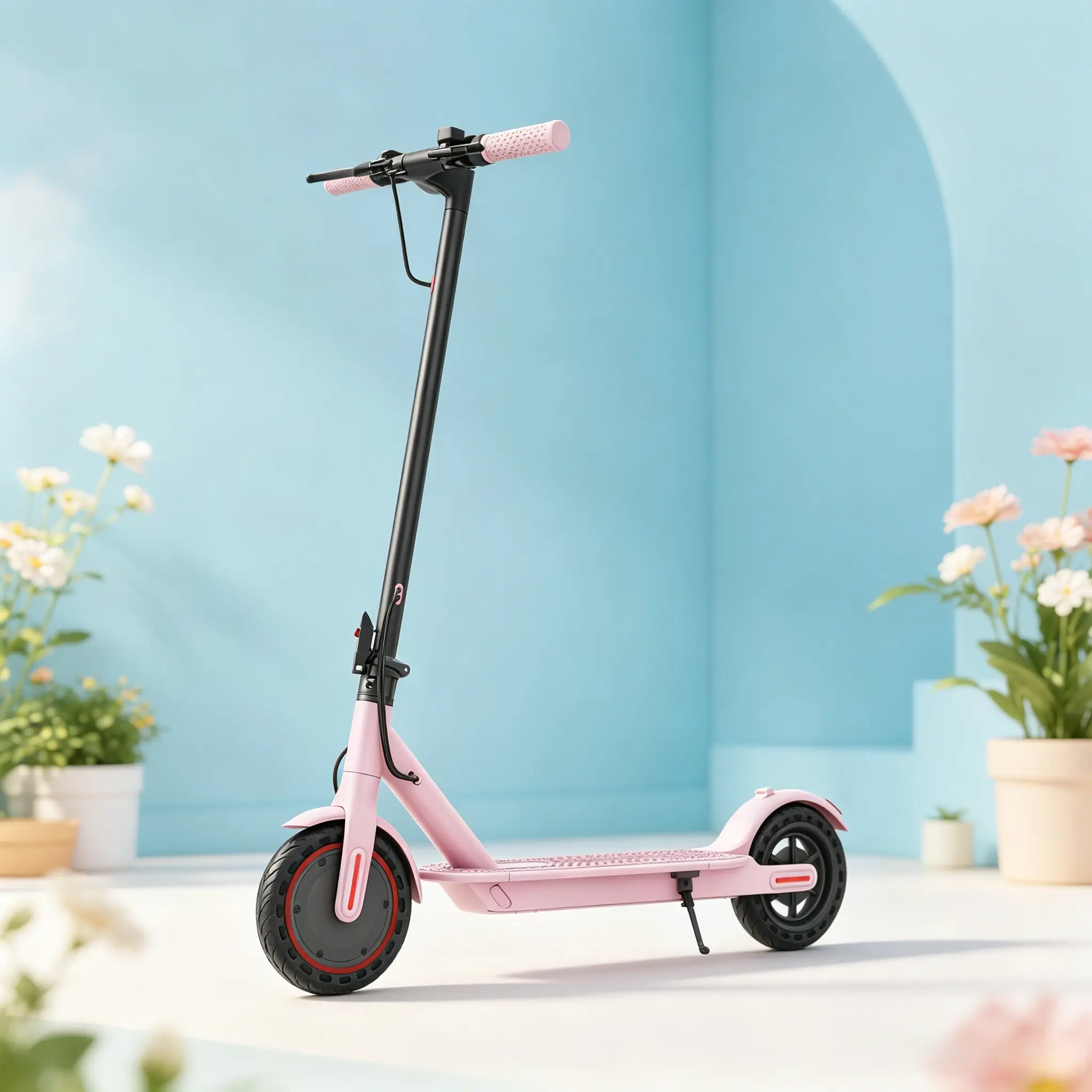 Girls Commute Scooter, 8.5" Tires, 350W Power Motor, 19MPH Max Speed, Lightweight Electric Scooter with Lights, Great Halloween Gift