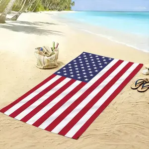 Best-Selling Flag Print Microfiber Beach Towel, Quick-Dry Cartoon Towel, Absorbent Daily Use Bath Towel, Large Size for Beach, Hotel, Swimming
