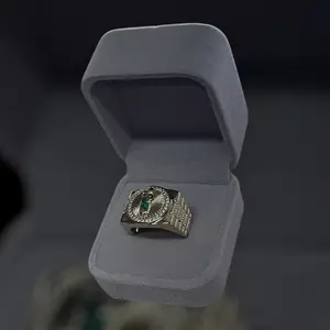 CEJEWELRY St. Judas Adjustable New Style Ring with High-Class CZ Stones - Gold Plated Unique Design Ideal Gift