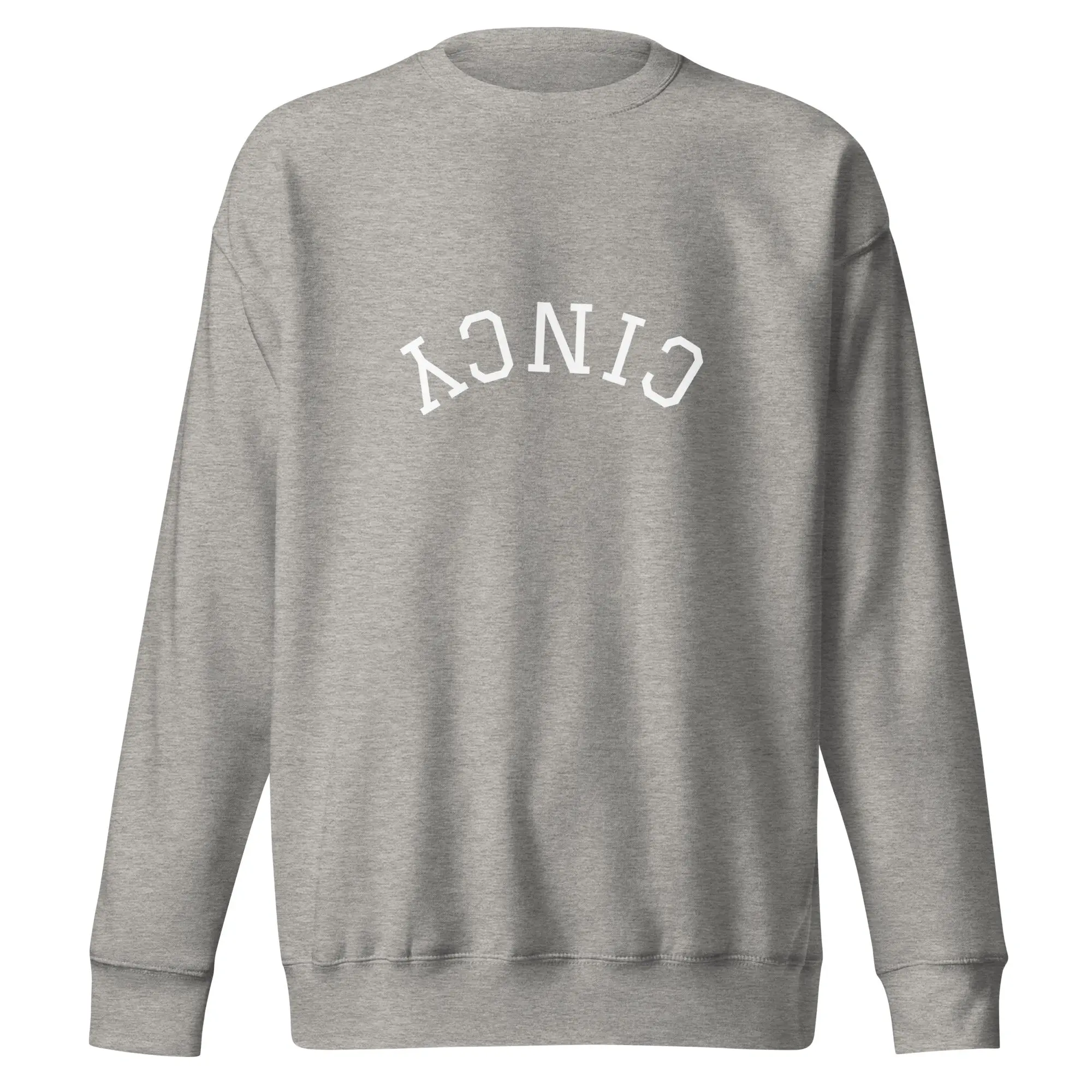 Upside Down Curved Cincy Crewneck Sweatshirt